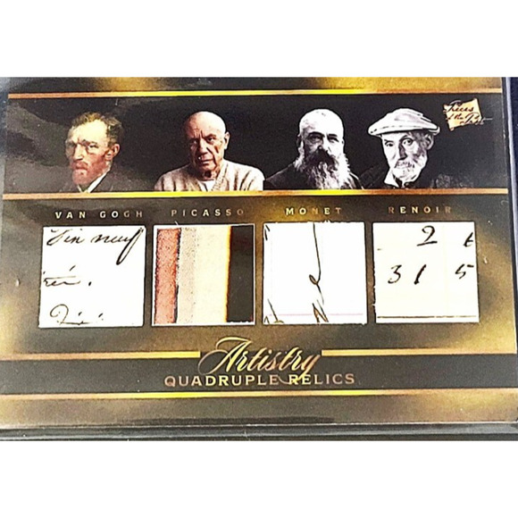 Authentic Picasso, Renoir, Monet and Van Gogh Piece of History Art Writing Relic - Picture 2 of 4